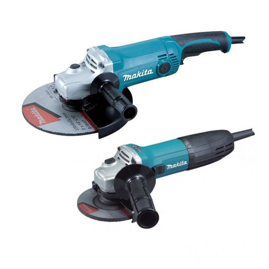 Makita Angle Grinder Twin Pack – 230mm + 115mm | Powerful 18V LXT Cutting & Grinding Set
